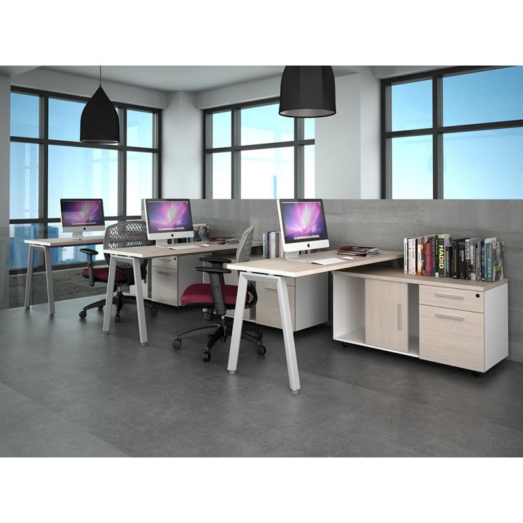 Conjunto Tech Alpha Operativo con Credenza lateral
